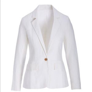 LINEN SINGLE-BUTTON BLAZER SIZE: 4